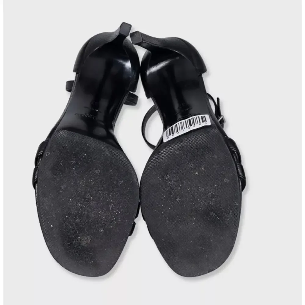 Saint Laurent Black Leather Tribute Heels Size 37 - Picture 5 of 5